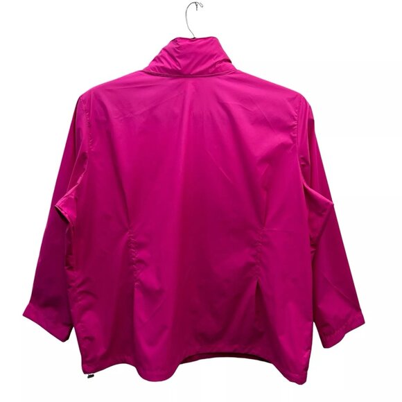 Columbia Women's Waterproof Rain Jacket Size 3X Fuchsia Hooded Lightweight - Picture 3 of 6